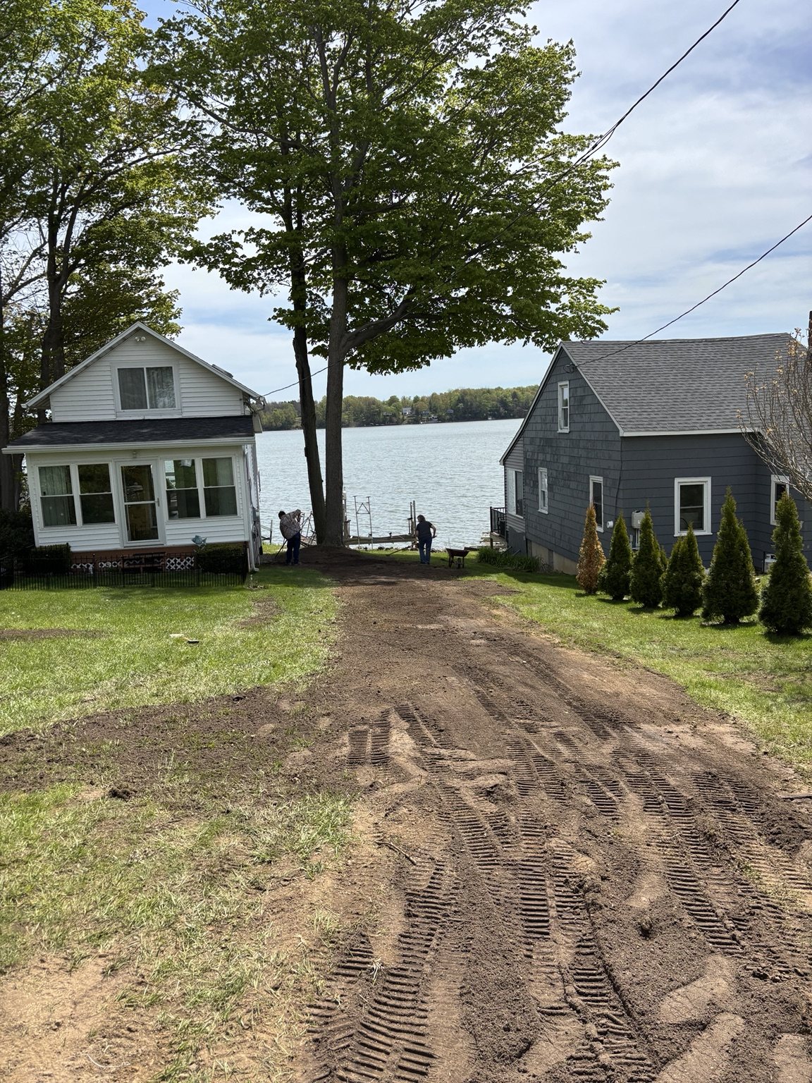 Lakefront grading